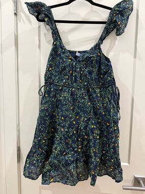 Hill House Navy Vegetable Lucia Tie-Shoulder Sundress